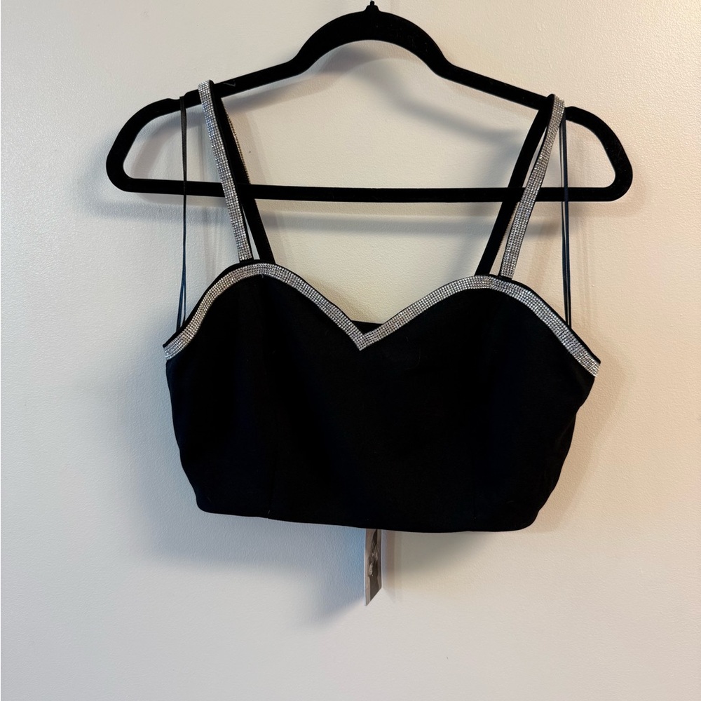 Sincerely Jules Black Top with Silver Accents